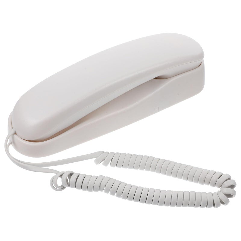 Wall Mounted Mini Landline Telephone Portable White Wall Phone For Home Office Hotel - Image 2
