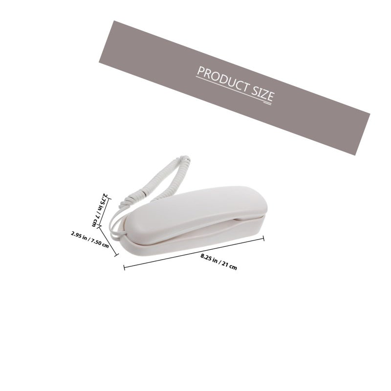 Wall Mounted Mini Landline Telephone Portable White Wall Phone For Home Office Hotel - Image 3