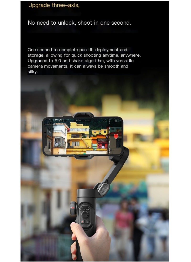 AOCHUAN - AOCHUAN XE Phone Gimbal Stabilizer 3-Axis Smartphone Foldable Gimbal for iPhone Gimble with Focus Wheel TikTok YouTube Vlog Stabilizer for iPhone 15 14 13 12 Pro Max & Android - Smart XE - Image 1