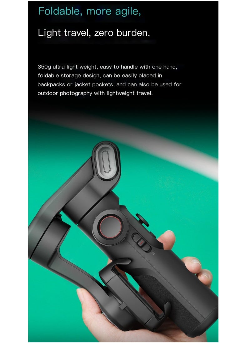 AOCHUAN - AOCHUAN XE Phone Gimbal Stabilizer 3-Axis Smartphone Foldable Gimbal for iPhone Gimble with Focus Wheel TikTok YouTube Vlog Stabilizer for iPhone 15 14 13 12 Pro Max & Android - Smart XE - Image 1