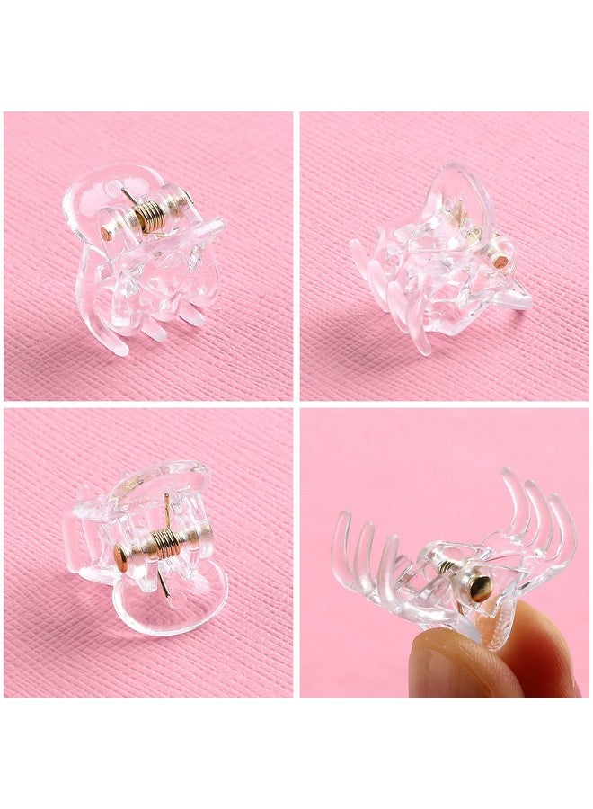 JANYUN 48 Pcs Small Mini Hair Claw Clips Hair Clamps For Women Girl'S Hair (Transparent) - Image 2