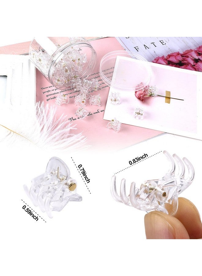 JANYUN 48 Pcs Small Mini Hair Claw Clips Hair Clamps For Women Girl'S Hair (Transparent) - Image 3