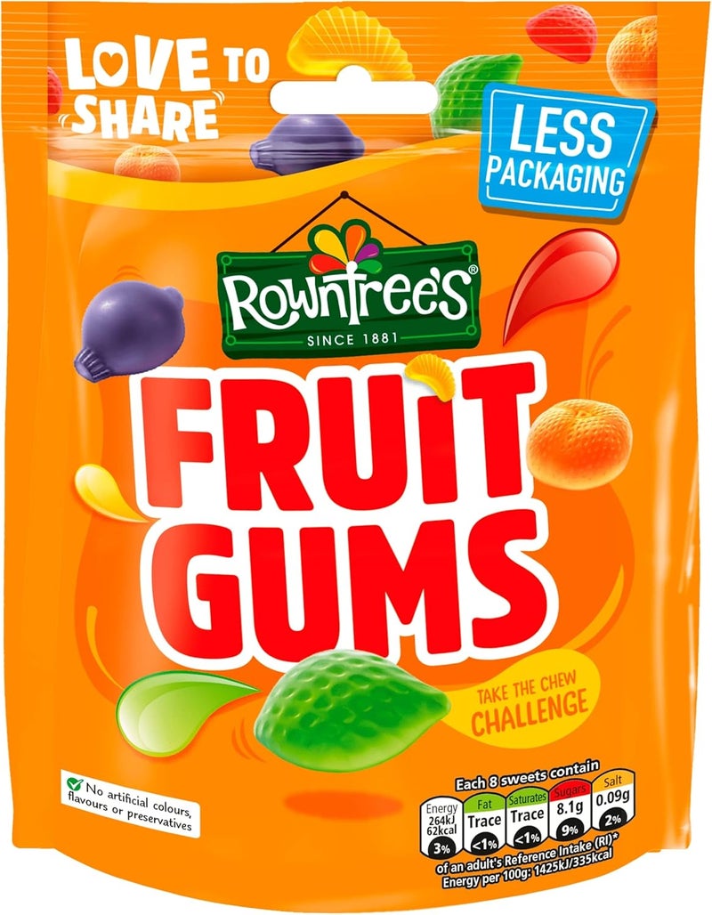 Rowntrees Fruit Gums Sweets Sharing Pouch, 150 g - Image 4