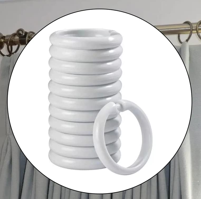 DRAPERI ستارة دش DRAPERI صلبة 100% PEVA، ستارة حمام، 70 بوصة × 80 بوصة، زرقاء مع 12 خطاف - Image 3