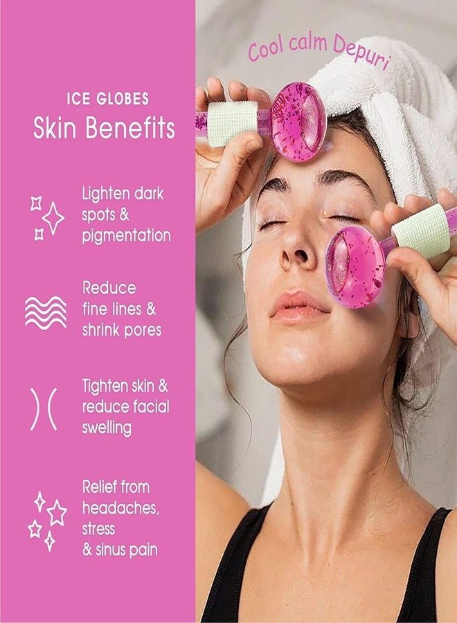 Dadhichi Zone Ice Roller Globes for Face and Eyes Reusable Cooling Facial Massage Balls for Puffiness Dark Circles Wrinkle Care Skin Tightening and Pore Minimizing Tool (Pack of 2, Multicolor) - Image 5