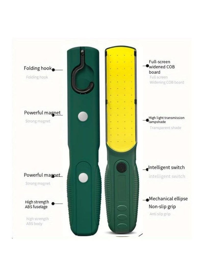 ShipFayda ShipFayda Multifunctional Work Light Handy COB Emergency Lamp with Magnetic Base Hanging Hook COB Handheld Work Lights Handheld Mini Torch for CampingOutdoorPicnic Pack of 1Multicolor  - Image 2