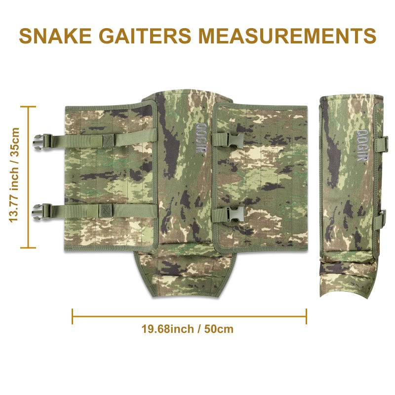 QOGIR Snake Gaiters for Hunting: Durable Snake Guards, Snake Gaiter Leggings for Men & Women, Snake Bite Protection for Lower Legs, Snake Proof Gaiters with Adjustable Size(Camo) - Image 4