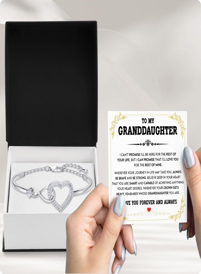 Larvincy Mothers Day Gifts For Granddaughter From Grandma Grandpa, To My Granddaughter Bracelet With Heartfelt Message Elegant Box From Grandparents, Grand Daughter Jewelry Gift On Graduation Birthday - Image 2