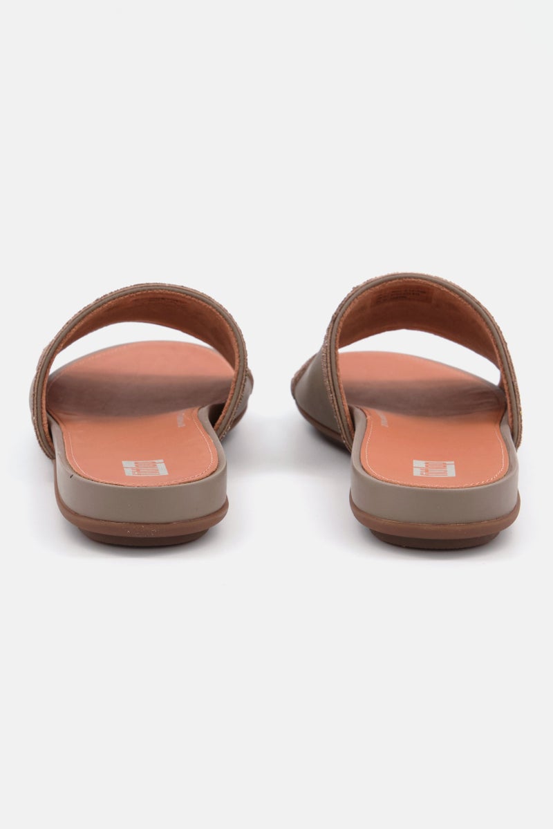 FitFlop أحذية جرايسي أوبل-تريم المسطحة، رمادي مينيكي - Image 2