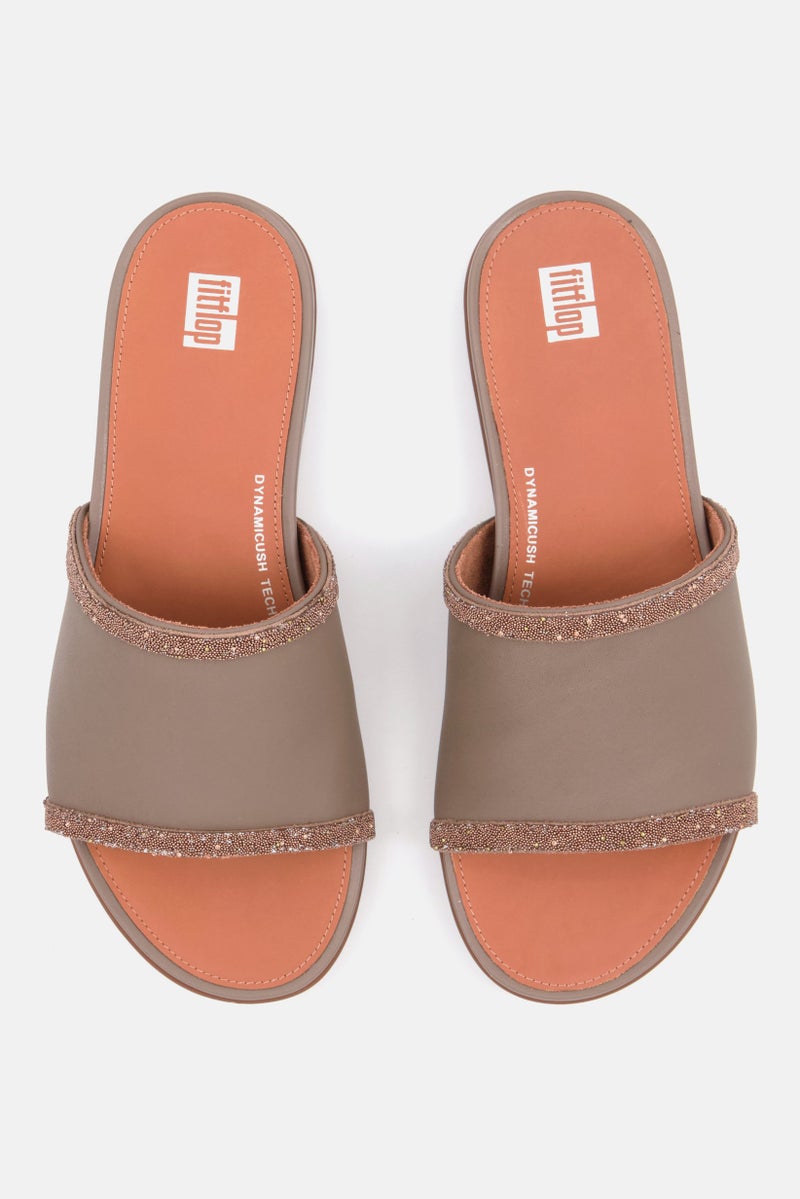 FitFlop أحذية جرايسي أوبل-تريم المسطحة، رمادي مينيكي - Image 3