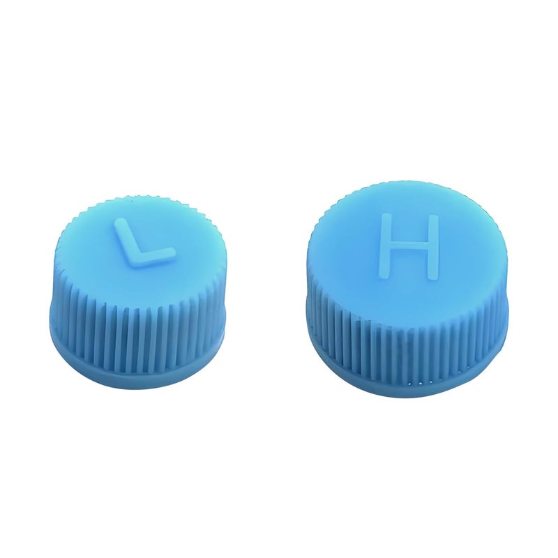 UHANBUT Car AC Valve Core Caps R134a Air Conditioning System Repairing Seal Kit Leakproof High and Low Side Pressure AC Caps Automotive Air Conditioning Valve Cap Replacement Set 2PCS - Image 3