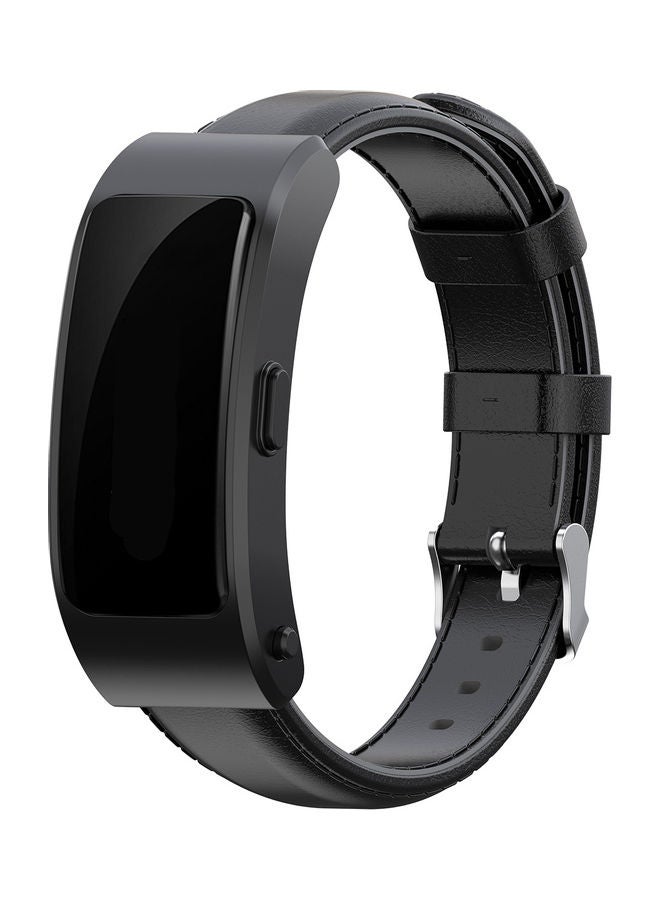 NIBEMINENT Replacement Leather Watchband For Huawei Talkband 6 Black  - Image 4