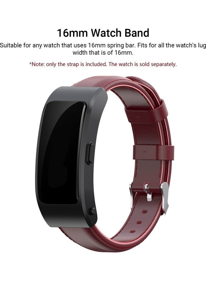 NIBEMINENT Replacement Leather Watchband For Huawei Talkband 6 Black  - Image 5