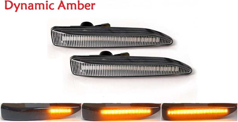 QASULER Dynamic Flowing Amber Sequential Indicator Lights for BMW - Image 3