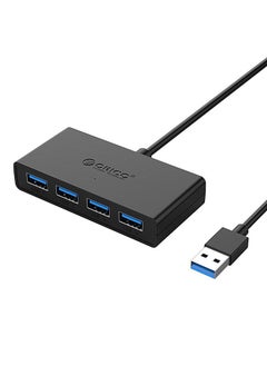 NIBEMINENT 4-Port USB Hub With Power Adapter And OTG Function Black  - Image 1