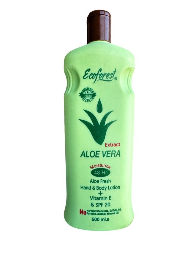 ECOFOREST Intensive care Advanced and Deep Moisture Nourishing ALOE VERA Body Lotion | 600 ML | With Vitamin E AND ALOE VERA Extract | Deep Hydration for Dry skin |Vitamin Enriched | Cell Repair| Vitamin C | UV protect| paraben free | sulphate free| SPF 20- 600 ML - Image 2