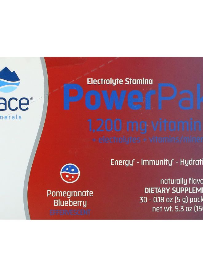 Trace Minerals Electrolyte Stamina PowerPak Pomegranate Blueberry 30 Packets 0.18 oz (5 g) Each