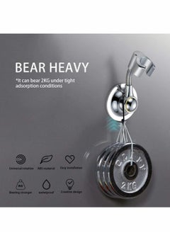 Excefore Shower Head Holder, Suction Cup Handheld Bracket Adjustable Height Shower Holder, Multi-directional Removable Wall Mounted Suction Bracket for Home Bathroom Accessories  - Image 2