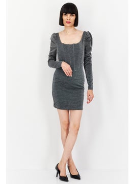 Collective The Label Women Glittered Corset Mini Party Dress, Silver  - Image 4