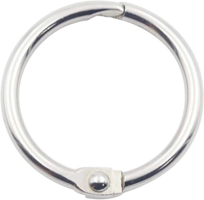 kingforest 100-Pack 1 Inch Nickel Plated Binder Rings - Heavy Duty Metal Book Rings for Index Cards, DIY Journals, Keychains & Loose Leaf Organizing (Silver, 25mm) - Image 1