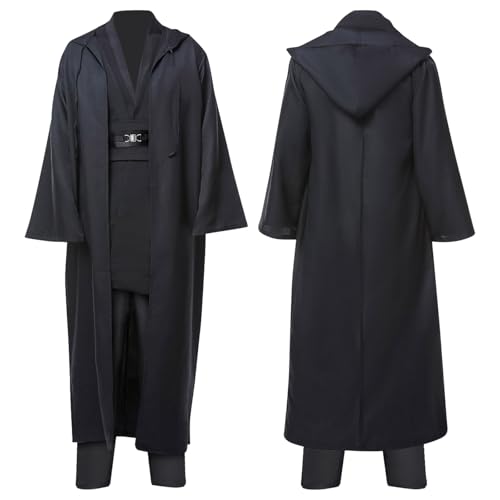 Wecos Tunic Hooded Robe Knight Costume Outfits Halloween Cosplay Costume for Mens Three Versions - Image 4