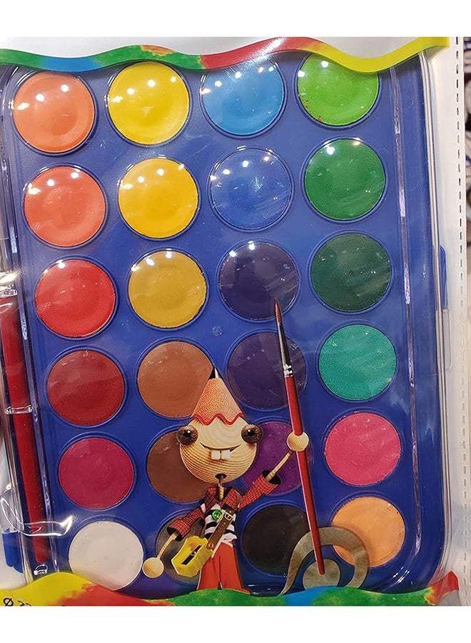 DOMS WATER COLOUR CAKES 23MM 24 SHADES