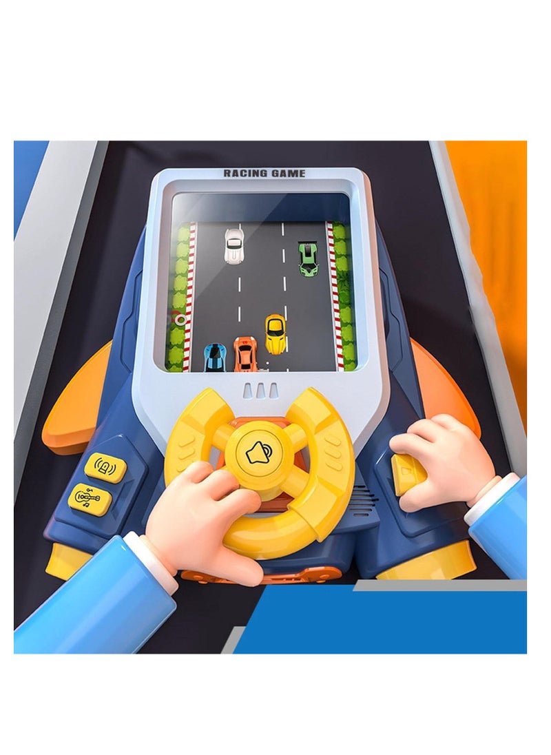 UKR - UKR Simulation Steering Wheel Racing Game | Driving Toy with 11 Challenges & Musical Songs | Interactive Obstacle Avoidance Toy for Kids 3+ (Blue) - Image 1