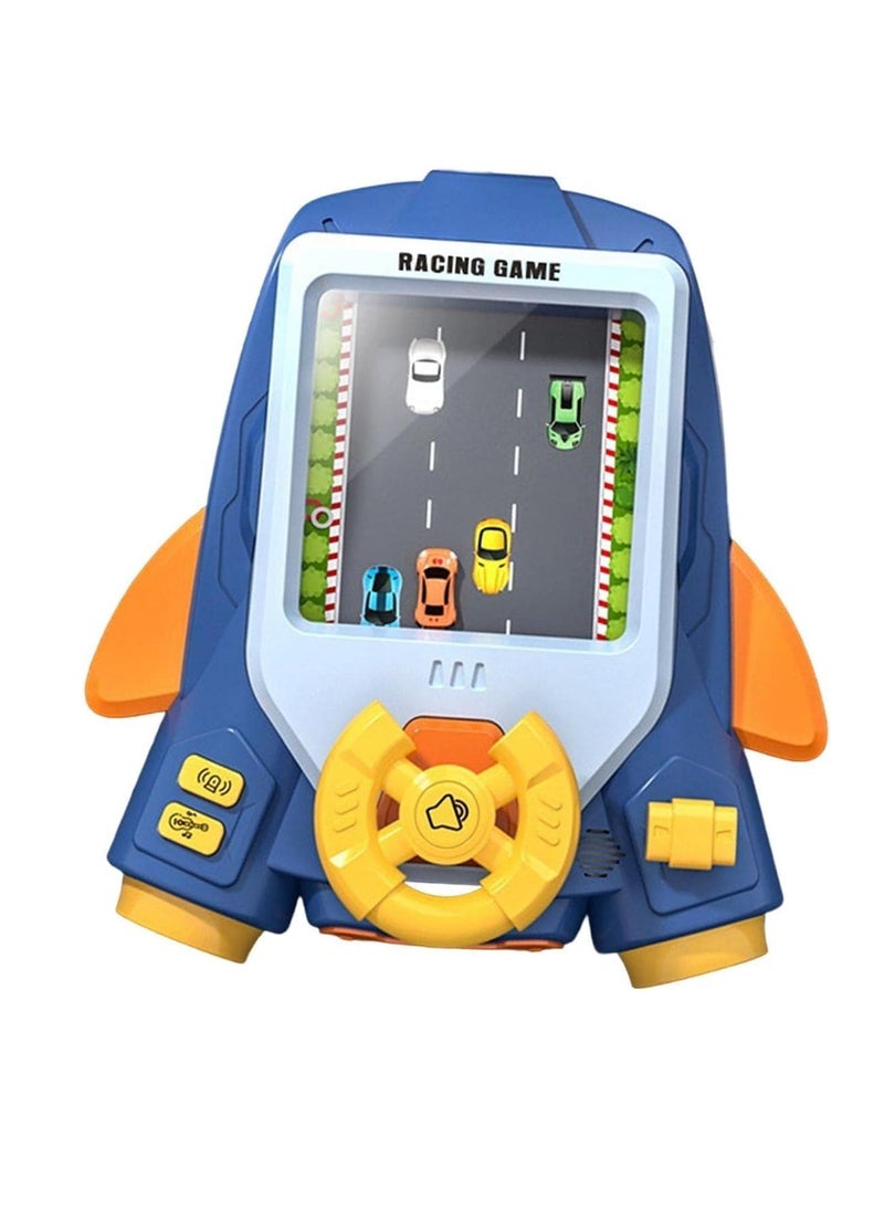 UKR - UKR Simulation Steering Wheel Racing Game | Driving Toy with 11 Challenges & Musical Songs | Interactive Obstacle Avoidance Toy for Kids 3+ (Blue) - Image 1