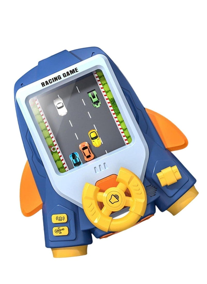UKR - UKR Simulation Steering Wheel Racing Game | Driving Toy with 11 Challenges & Musical Songs | Interactive Obstacle Avoidance Toy for Kids 3+ (Blue) - Image 1