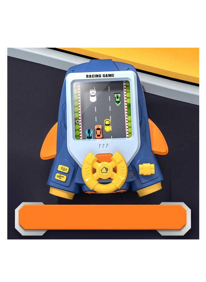 UKR - UKR Simulation Steering Wheel Racing Game | Driving Toy with 11 Challenges & Musical Songs | Interactive Obstacle Avoidance Toy for Kids 3+ (Blue) - Image 1