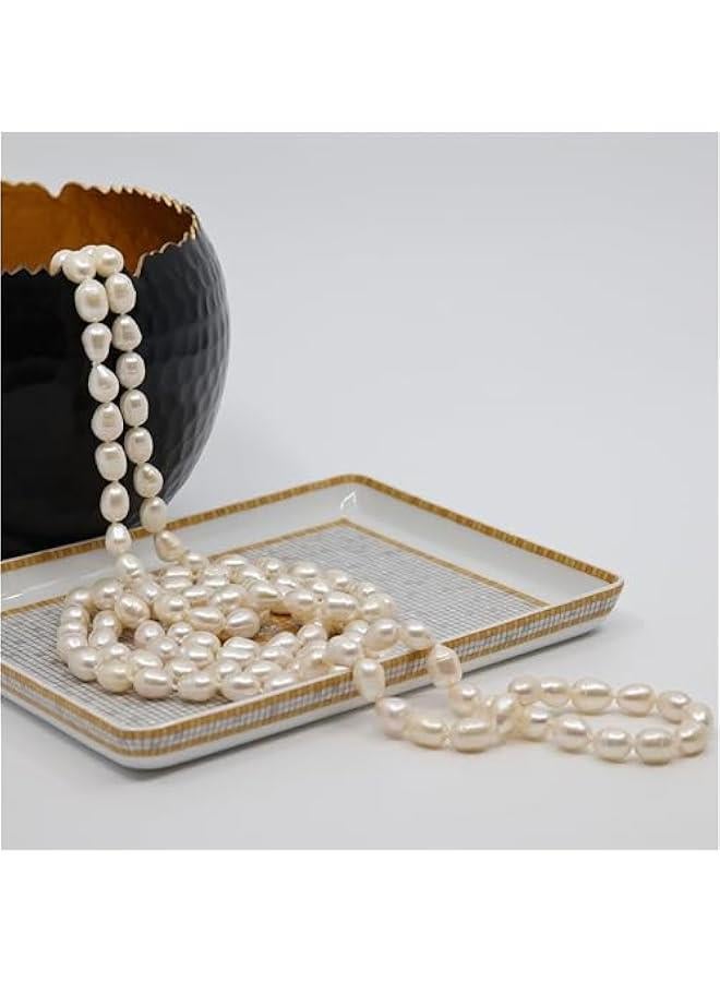 Arabest Genuine Freshwater Cultured Pearl Endless Necklace – Elegant 72, 60, 42 or 38 Strand in White, Black, Pink, or Lavender - Image 3