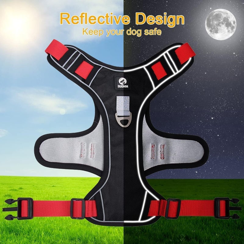 TDOO Dog Harness, Anti-Pull, Adjustable, No Pull, Padded Handle (Black, XL) - Image 3