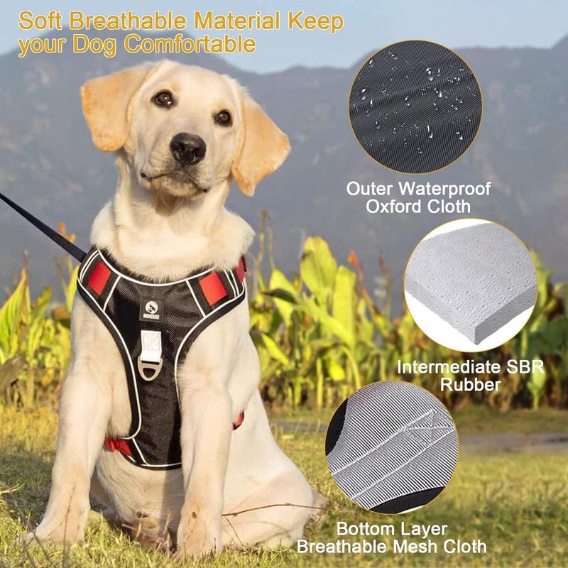 TDOO Dog Harness, Anti-Pull, Adjustable, No Pull, Padded Handle (Black, XL) - Image 4