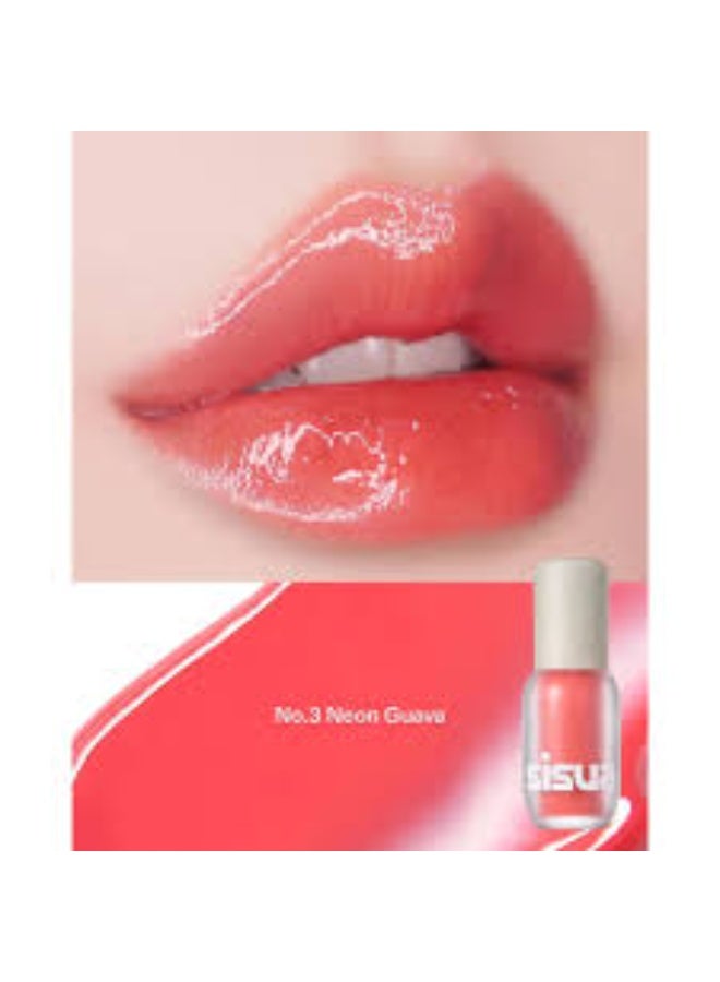 Unleashia Sisua Popcorn Syrup Lip Plumper Long-Lasting Formula No. 3 Neon Guava 3.8g - Image 3