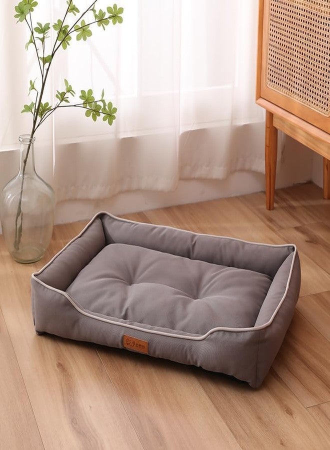 Pet Bed & Dog Beds: Waterproof Dog Bed for Small/Med/Large Dogs/Cats Premium Oxford Cloth, All-Season, Bite-Resistant, Shape-Retaining, Thick PP Cotton, Quick Rebound, Urine-Proof (Medium) - Image 2