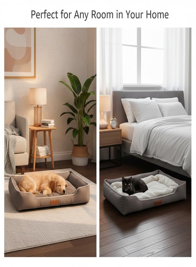 Pet Bed & Dog Beds: Waterproof Dog Bed for Small/Med/Large Dogs/Cats Premium Oxford Cloth, All-Season, Bite-Resistant, Shape-Retaining, Thick PP Cotton, Quick Rebound, Urine-Proof (Medium) - Image 3