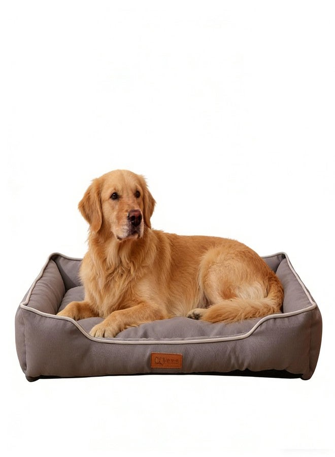 Pet Bed & Dog Beds: Waterproof Dog Bed for Small/Med/Large Dogs/Cats Premium Oxford Cloth, All-Season, Bite-Resistant, Shape-Retaining, Thick PP Cotton, Quick Rebound, Urine-Proof (Medium) - Image 1