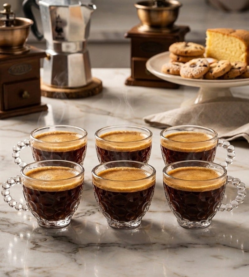 طقم أكواب قهوة من 6 قطع - Image 1