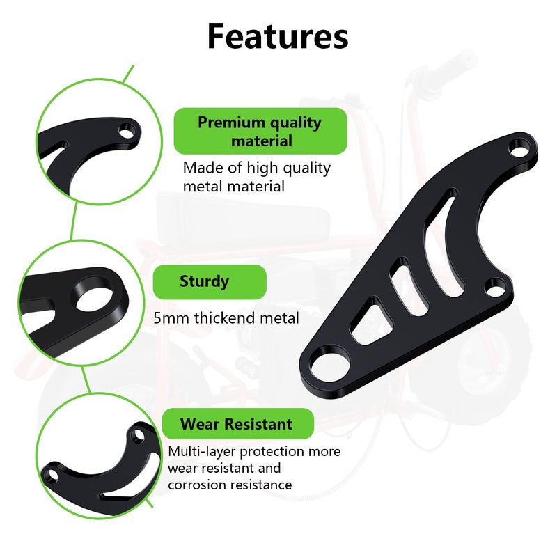 XIKOBY Upgraded Mini Bike Hydraulic Brake Kit and Rear Brake Caliper Mounting Bracket Adapter for Coleman CT100U Minibike with Master Cylinder Pad Hardware Parts - Image 4