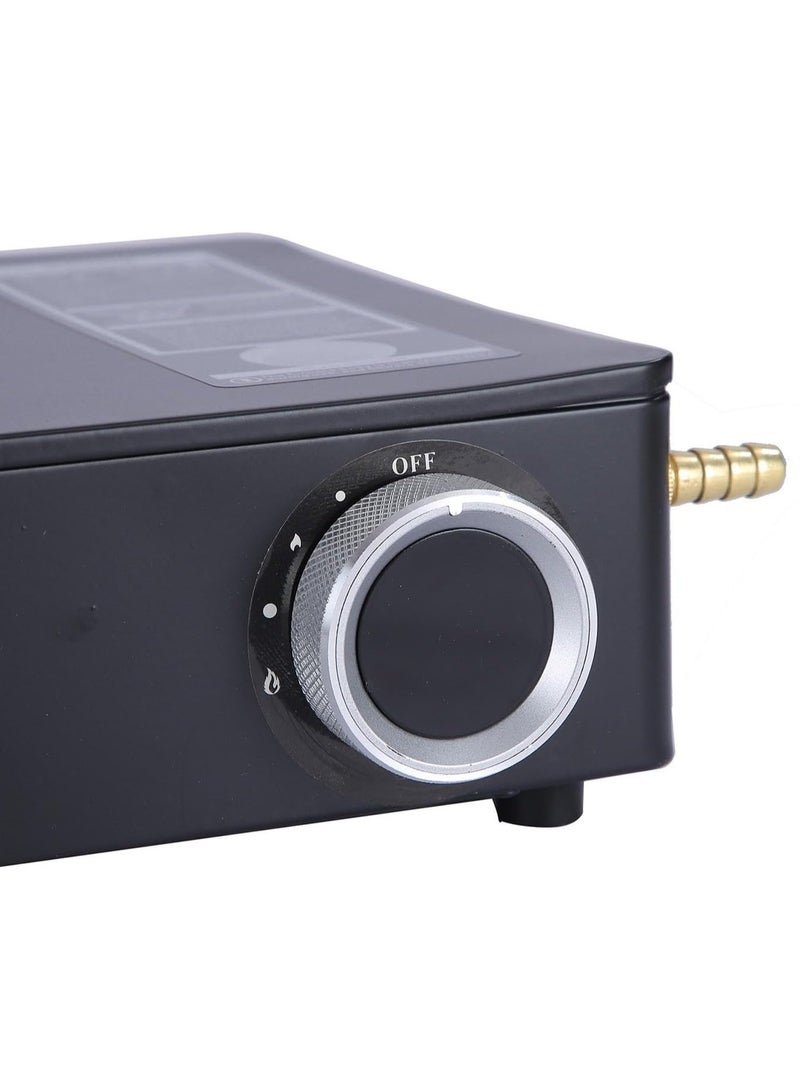 جيهام موقد غاز البوتان المحمول مع حقيبة حمل، موقد تخييم أحادي الشعلات للطهي في الهواء الطلق والشواء والسفر والنزهات، موقد غاز البوتان صغير الحجم وآمن للاستخدام المنزلي والتخييم، لون أسود - Image 2