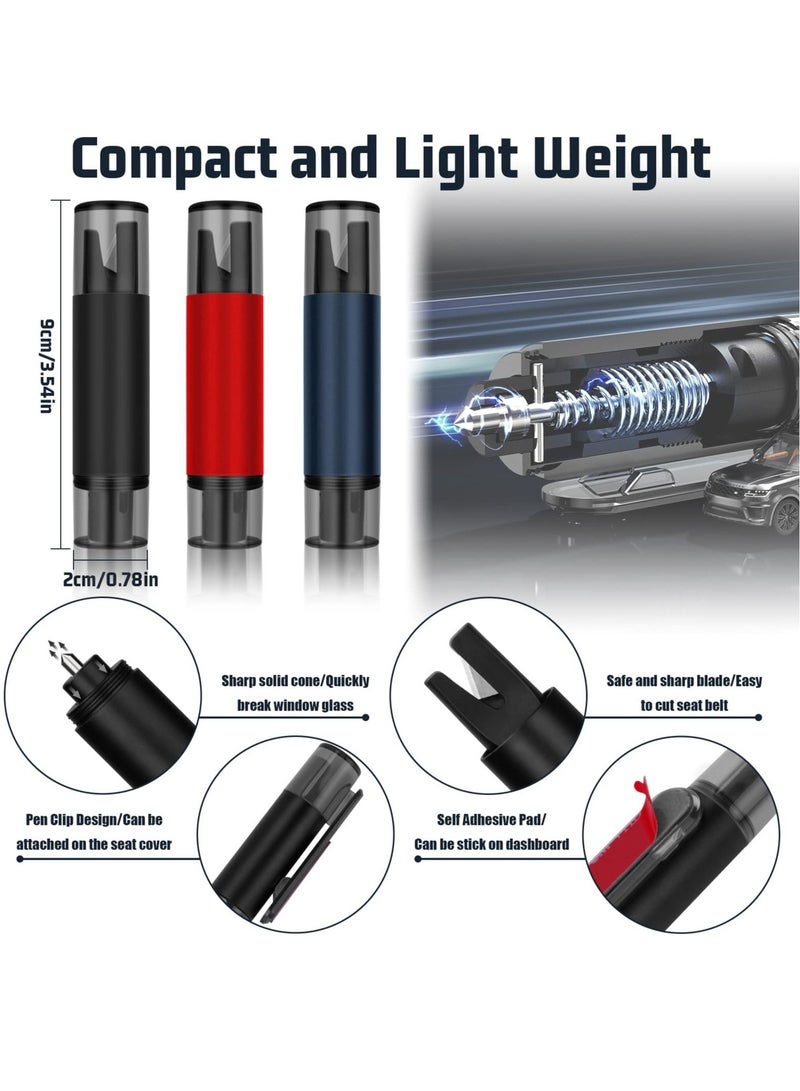 مجموعة مطارق أمان السيارة 3 قطع لكسر الزجاج والطوارئ وقاطع حزام الأمان مثالية للاستخدام على اليابسة والماء - Image 5
