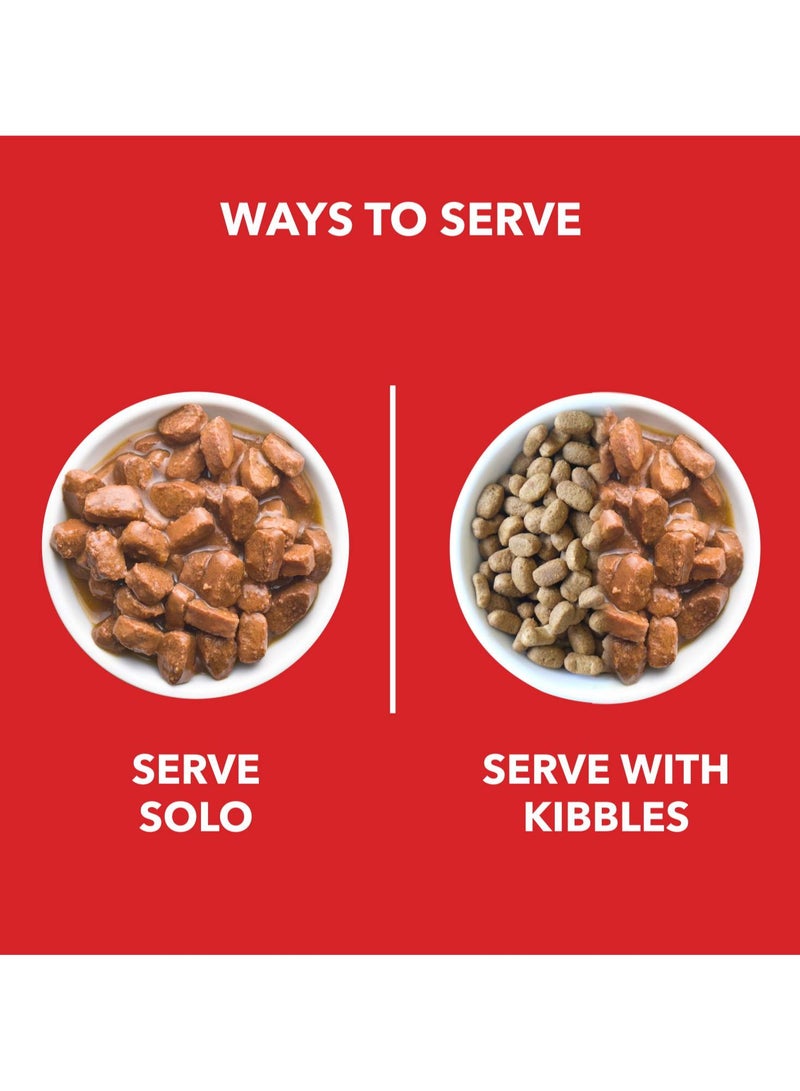 Drools Adult Wet Dog Food Real Chicken and Chicken Liver Chunks in Gravy 10 + 2 Pouches Free 12 x 60g  - Image 3