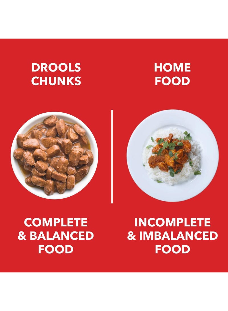 Drools Adult Wet Dog Food Real Chicken and Chicken Liver Chunks in Gravy 10 + 2 Pouches Free 12 x 60g  - Image 5