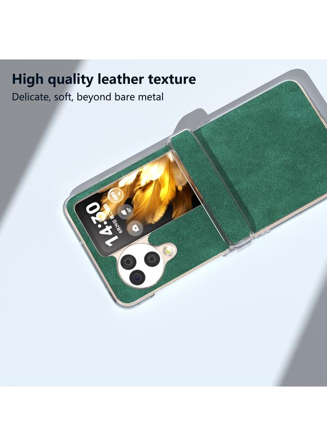 S-TOP Case For OPPO Find N3 Flip Three Parts PU Leather Transparent Edge Phone Case - Image 5