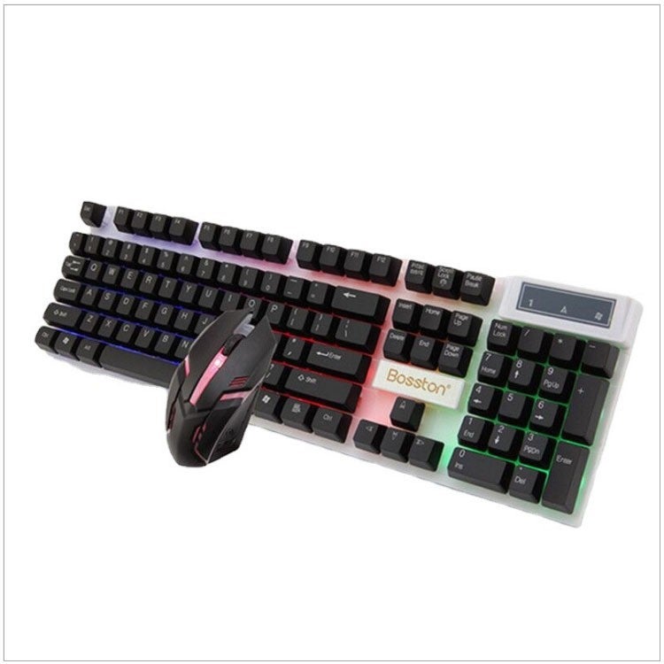 Doctor Dynon 8310 Wired Gaming Keyboard Mouse Set Floating Glowing USB Mechanical Sensing Computer Keyboard Mouse Combo 8310 black suit 