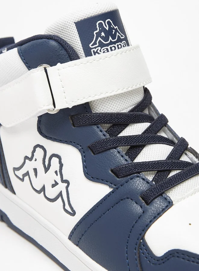 Kappa Boys' Panelled High Top Sports Shoes with Hook and Loop Closure