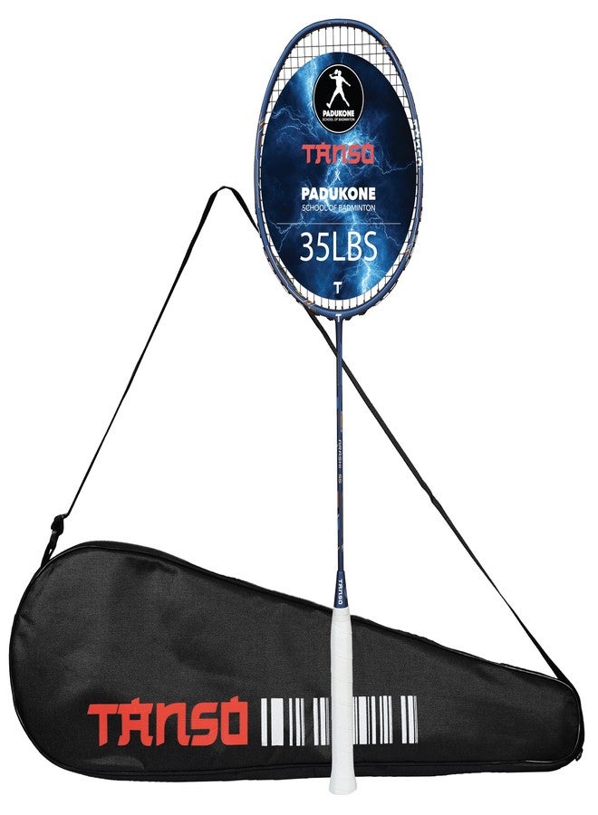 TANSO Arashi SS Strung Badminton Racket (35 Lbs Tension, Recommended by Padukone School of Badminton, 77 Grams Ultra Light Weight Full Carbon Fiber with Premium Strings and Full Racquet Cover) - Image 2