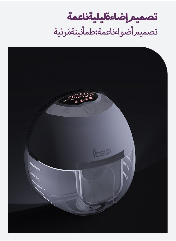 ibsun - Hands Free Breast Pump, Wearable Electric Breast Pump 4 Modes 9 Levels with 19/21MM Flange - Image 1