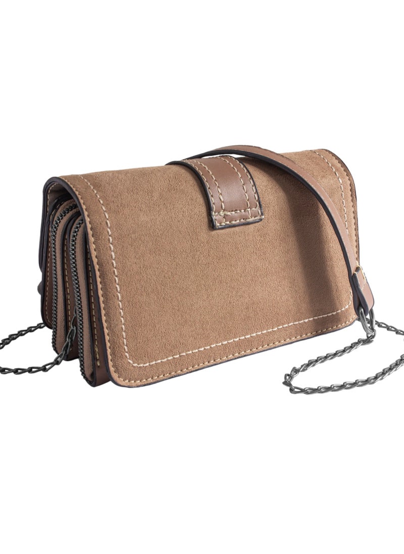 Generic Color-Block (405) Crossbody Bags for Women Leather Cross Body Purses Cute Designer Handbags Shoulder Bag Medium Size  - Image 2