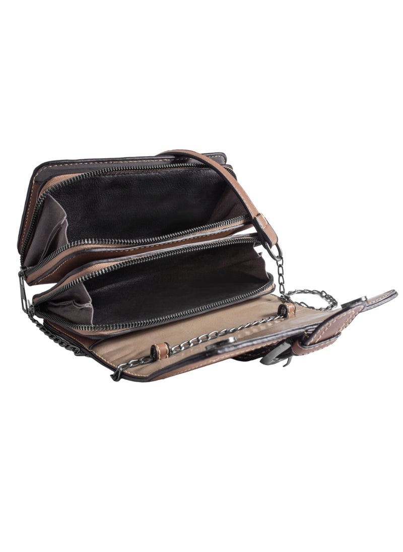 Generic Color-Block (405) Crossbody Bags for Women Leather Cross Body Purses Cute Designer Handbags Shoulder Bag Medium Size  - Image 3